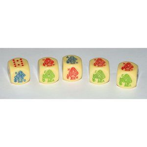 Vintage Poker or game board Dice Qty: (5) Bakelite-?